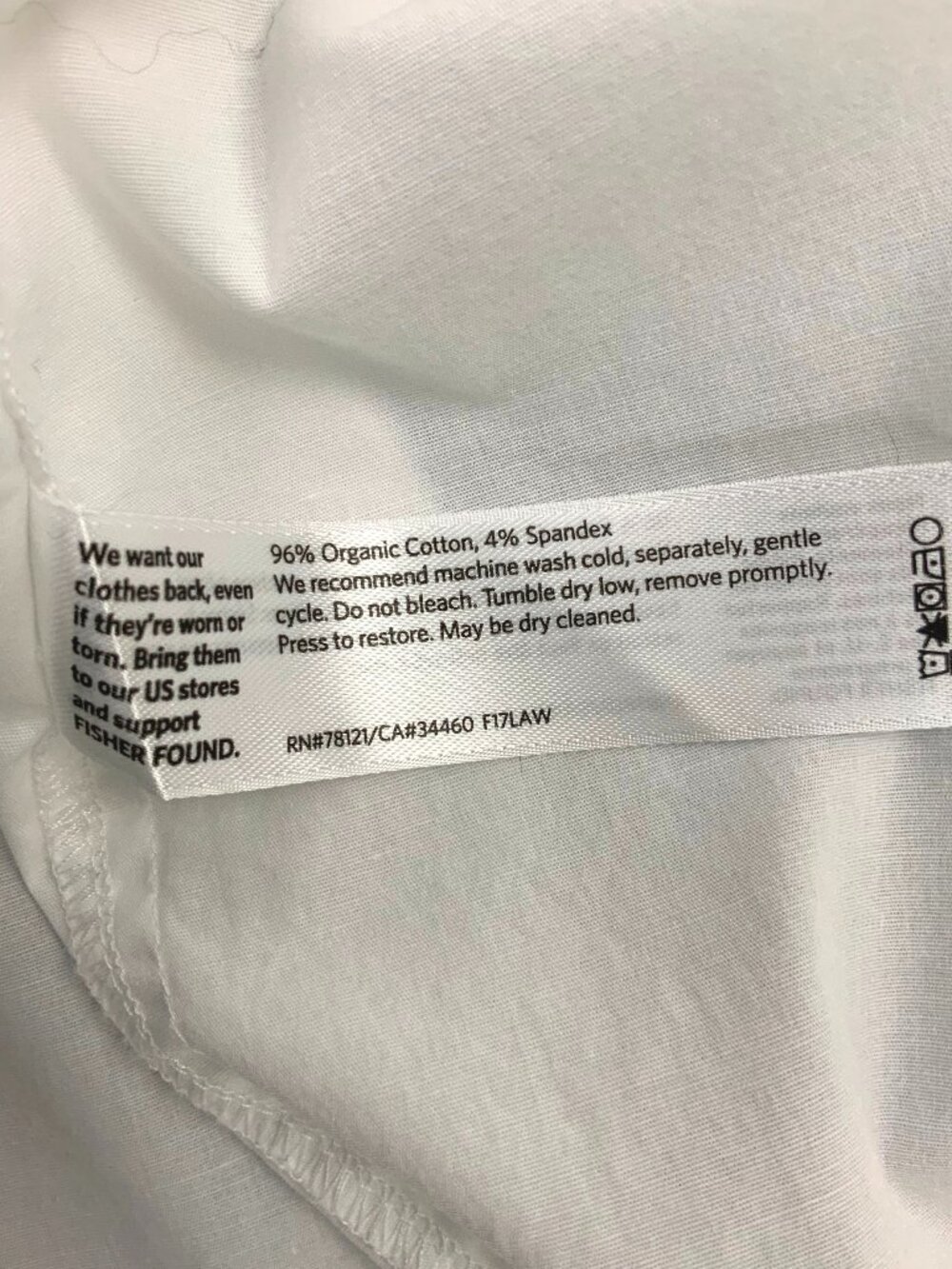 Eileen Fisher White Poplin Long Sleeve Tunic Shirt Button Up  Sz L - Picture 16 of 16